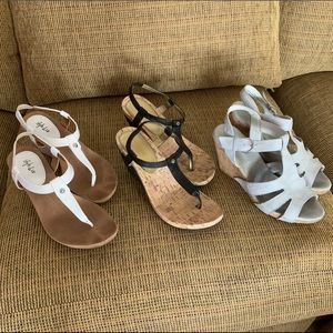 Bundle of wedges. Size 9. White worn twice.